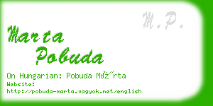 marta pobuda business card